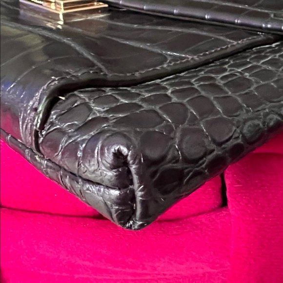 Coach Legacy Metallic Croc Clutch-EUC - Picture 11 of 16